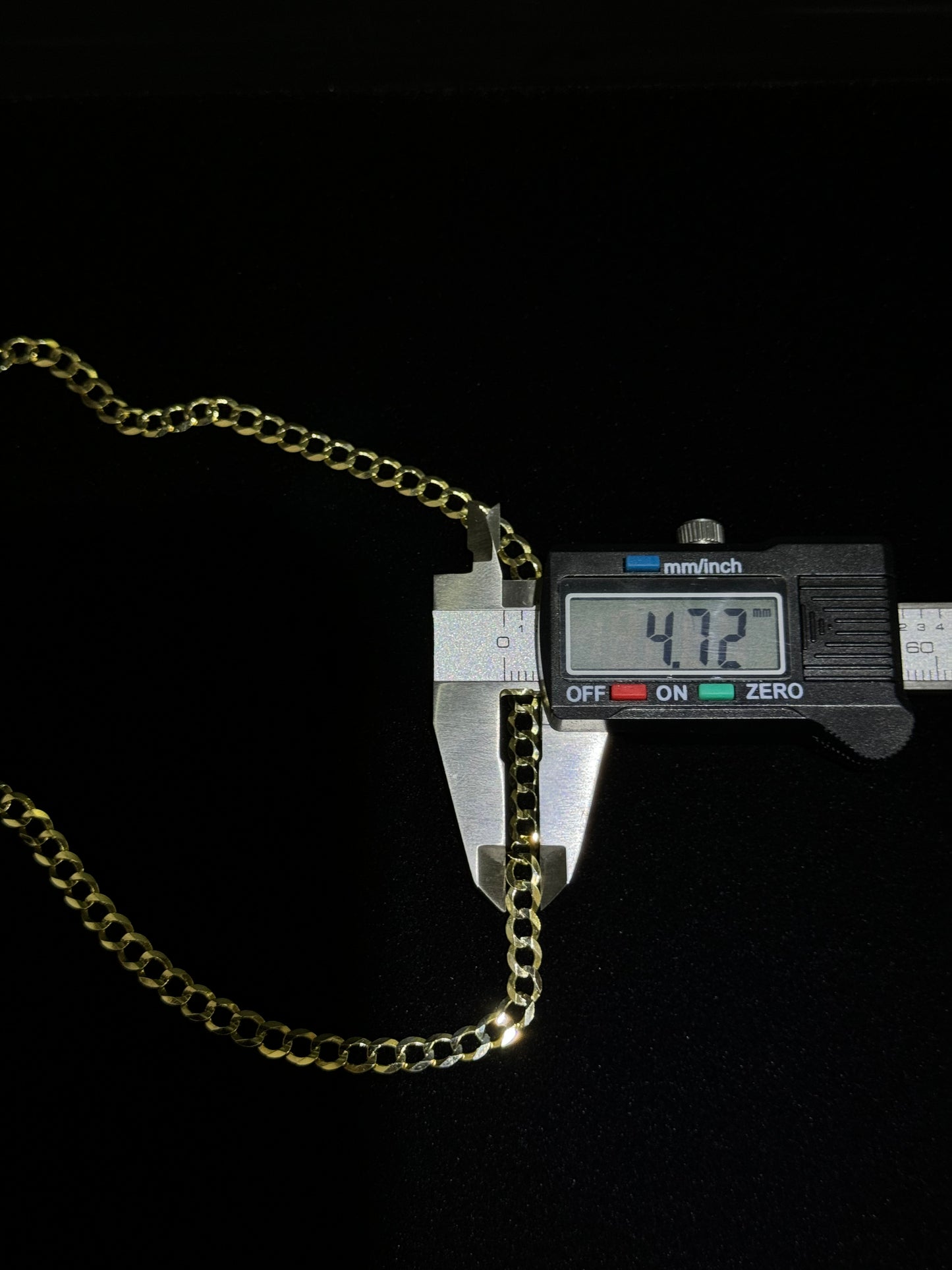 14K Gold Solid Flat Miami Cuban Link Chain & 14K Gold Dragon Pendant