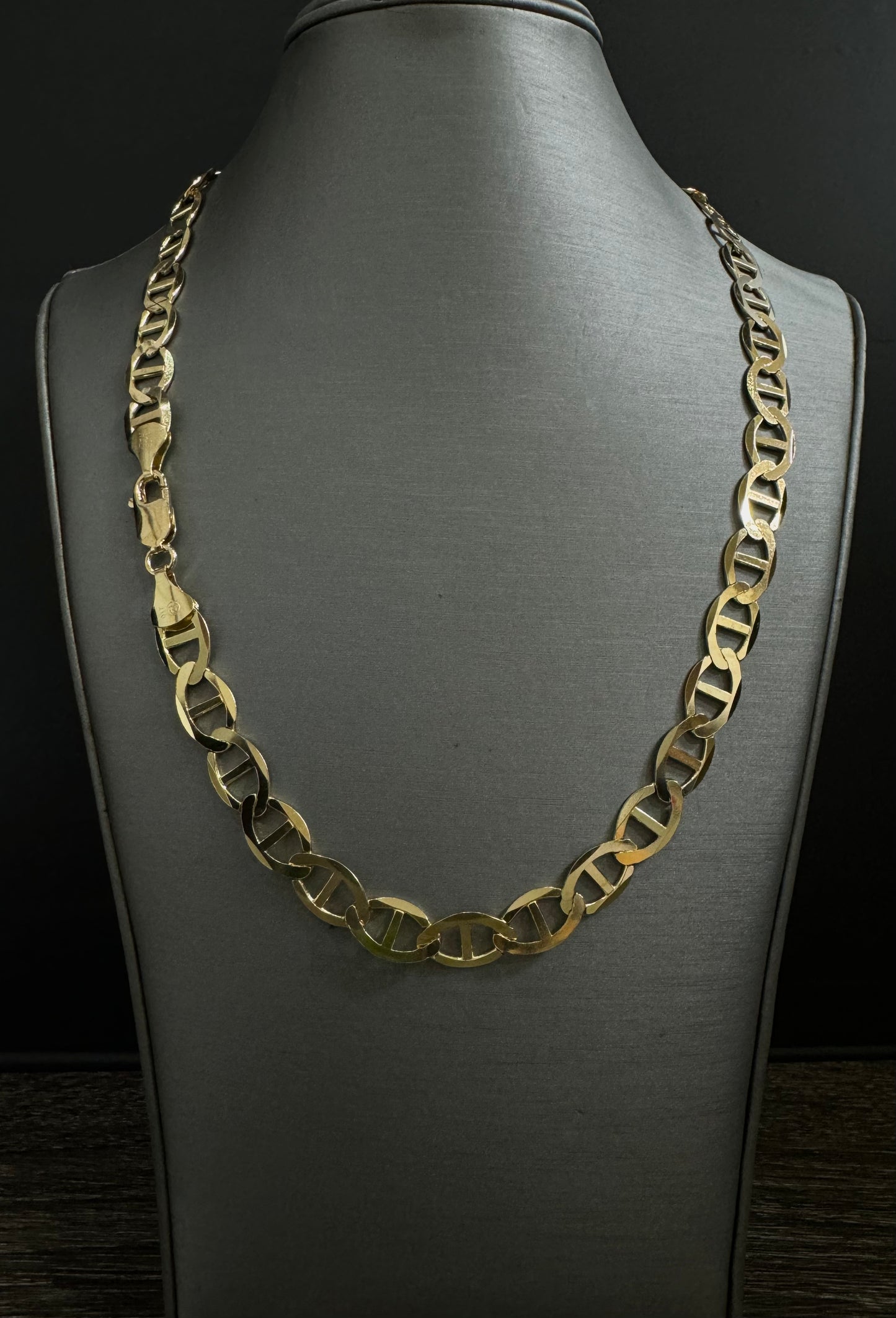 10K Gold Semi-Solid Flat Gucci Link Chain