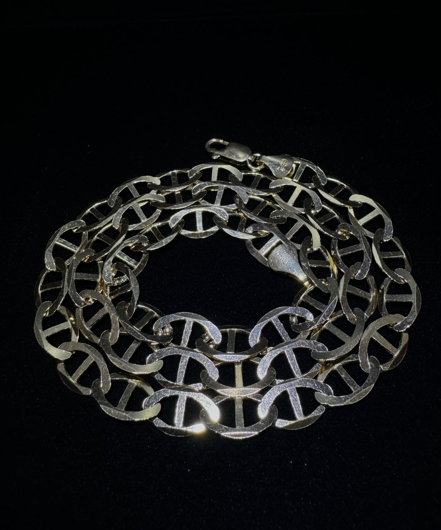 10K Gold Semi-Solid Flat Gucci Link Chain