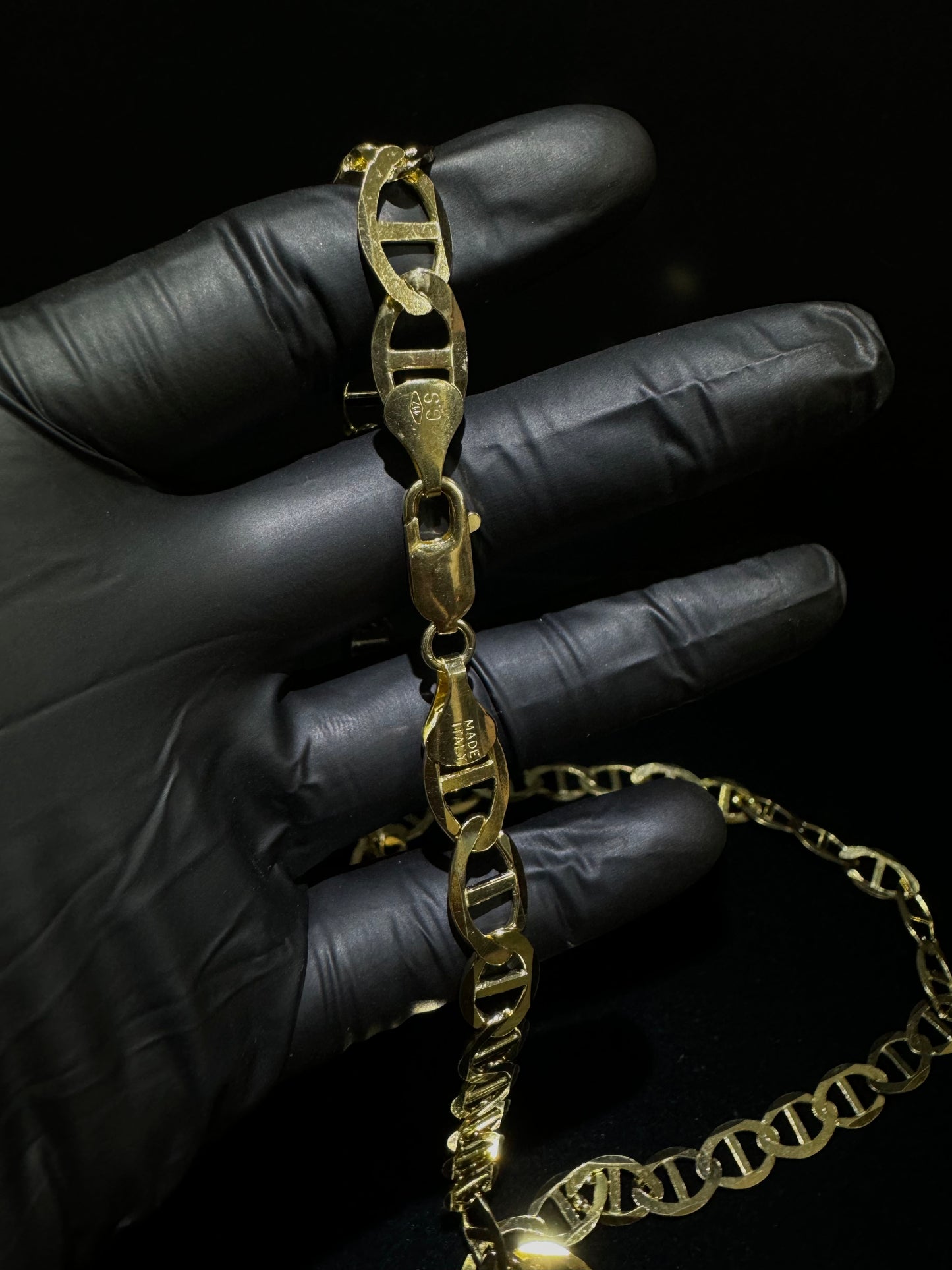 10K Gold Semi-Solid Flat Gucci Link Chain