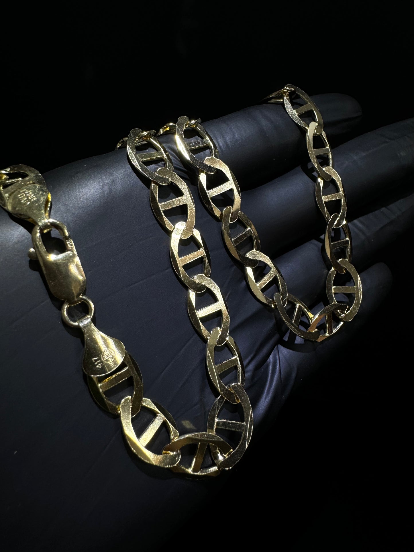 10K Gold Semi-Solid Flat Gucci Link Chain