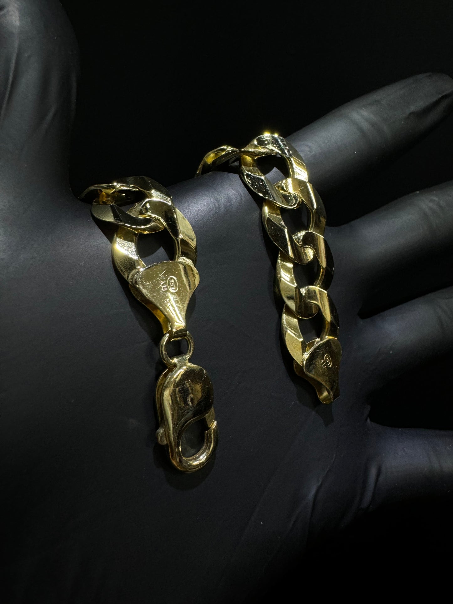 14K Gold Solid Flat Miami Cuban Link Bracelet