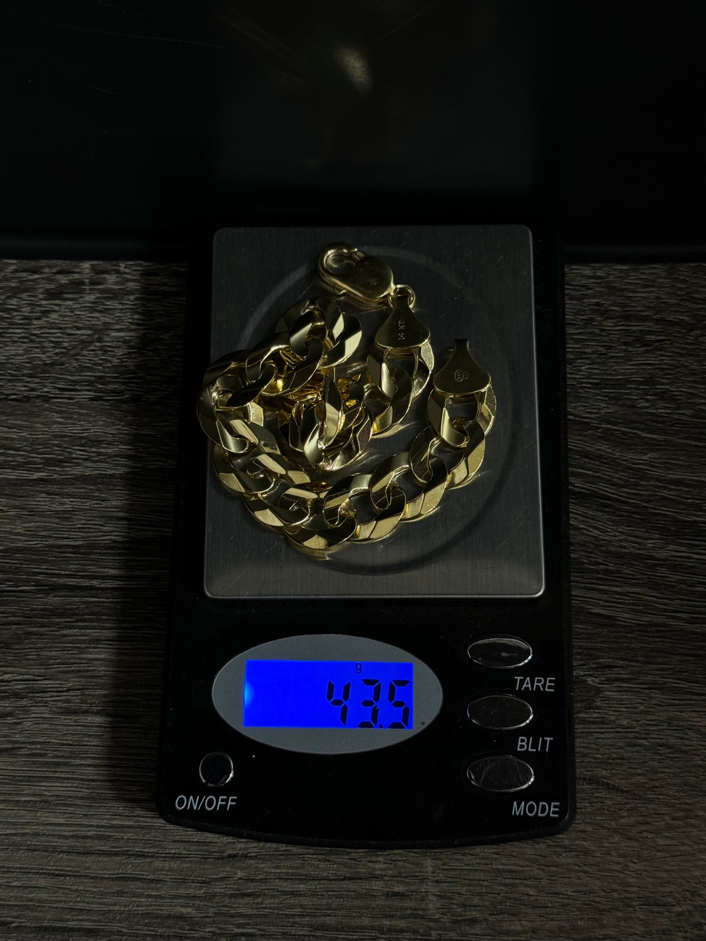 14K Gold Solid Flat Miami Cuban Link Bracelet