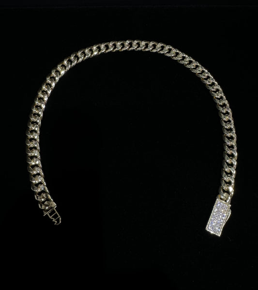 14k Gold Miami Cuban Link Ankle Bracelet