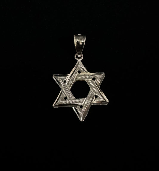 14K Gold Star Of David Pendant