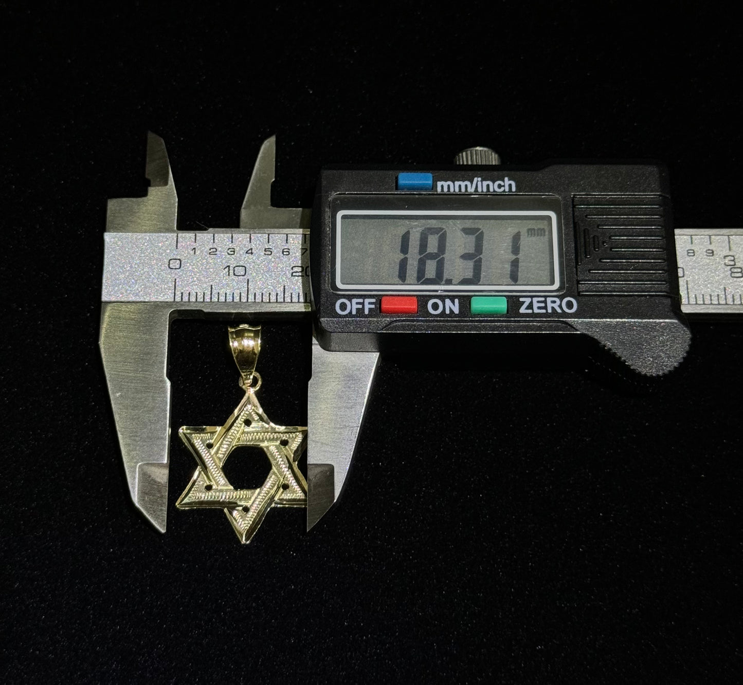 14K Gold Star Of David Pendant