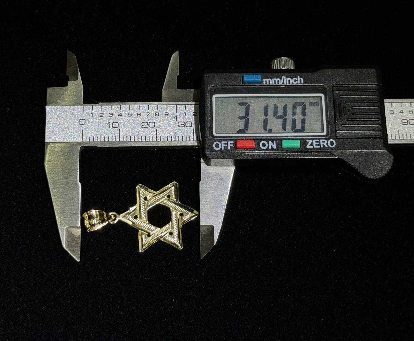 14K Gold Star Of David Pendant