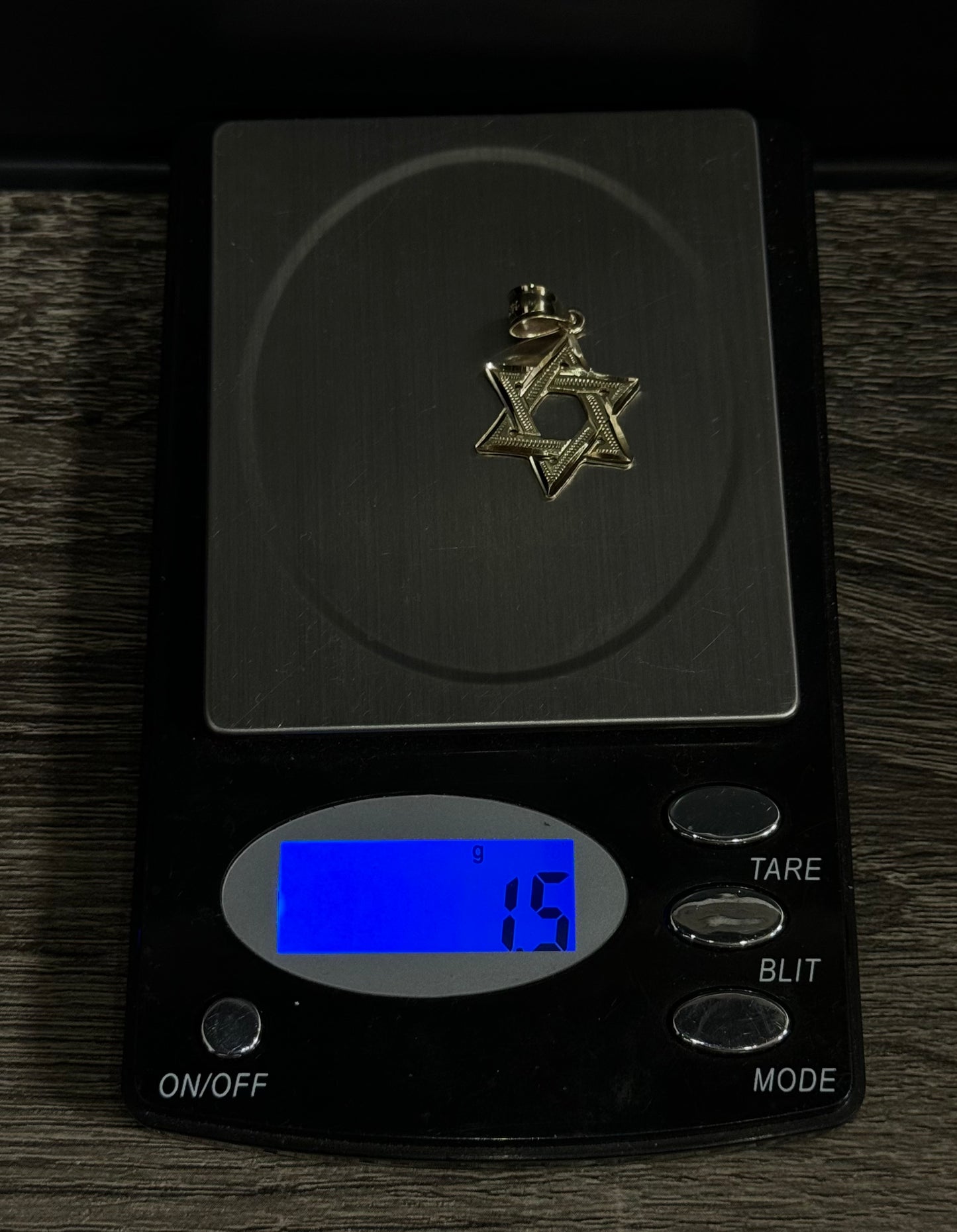 14K Gold Star Of David Pendant