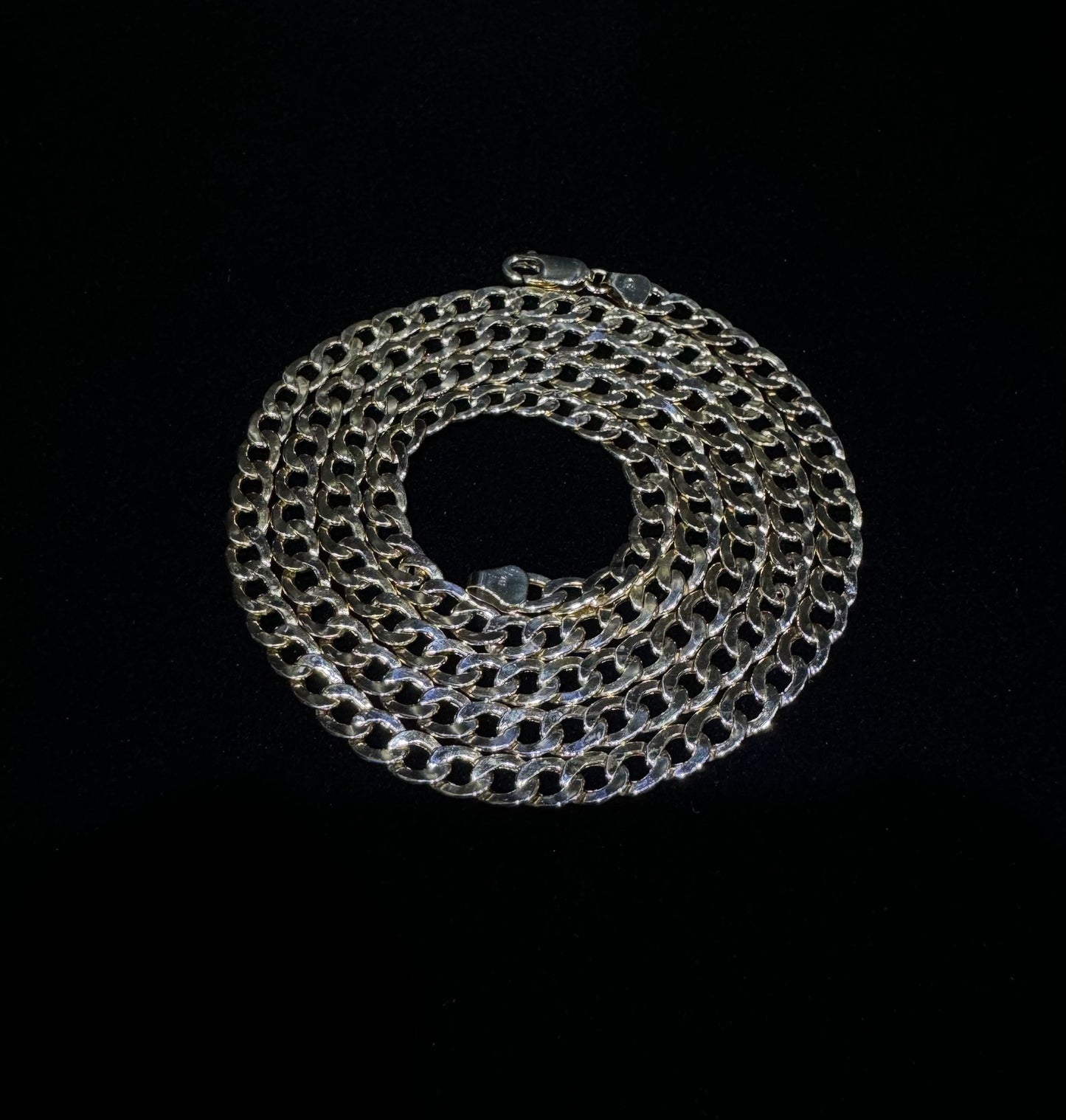 10K Gold Semi-Hollow Flat Cuban Link Chain