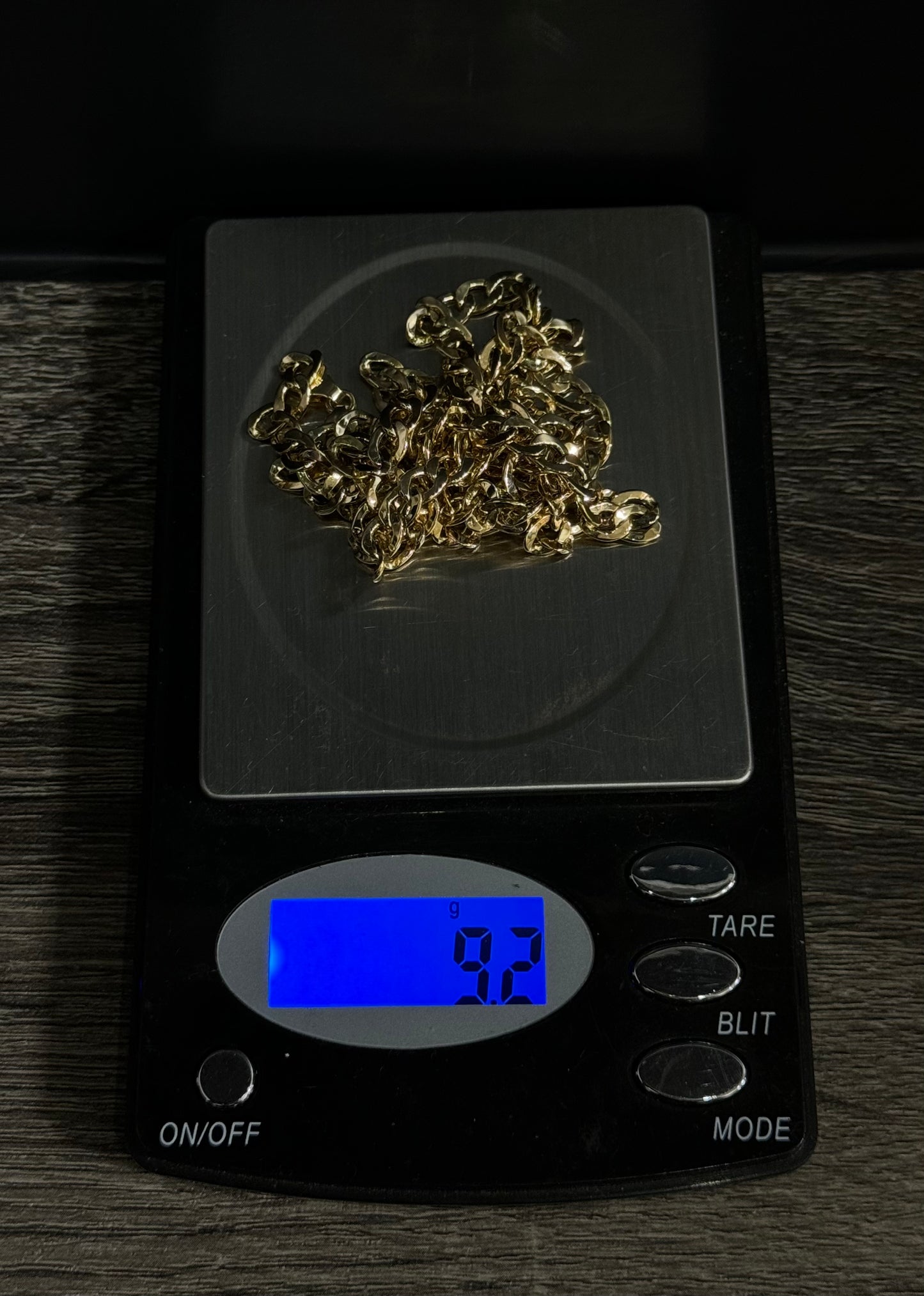 10K Gold Semi-Hollow Flat Cuban Link Chain