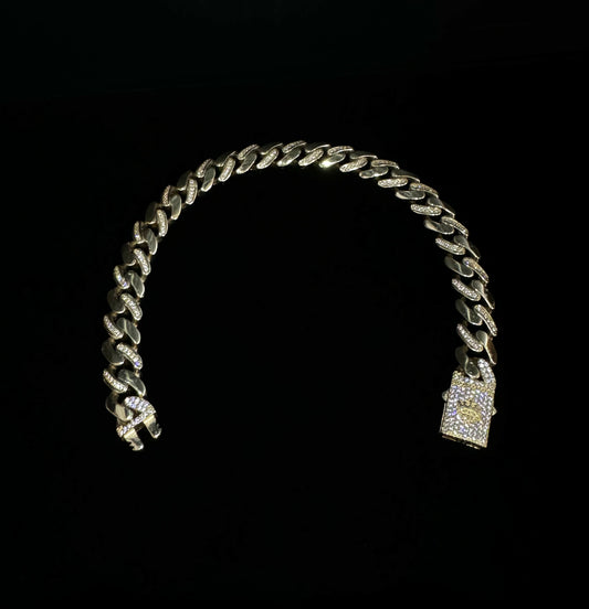 14K Gold Semi-Solid Monaco Style Ankle Bracelet