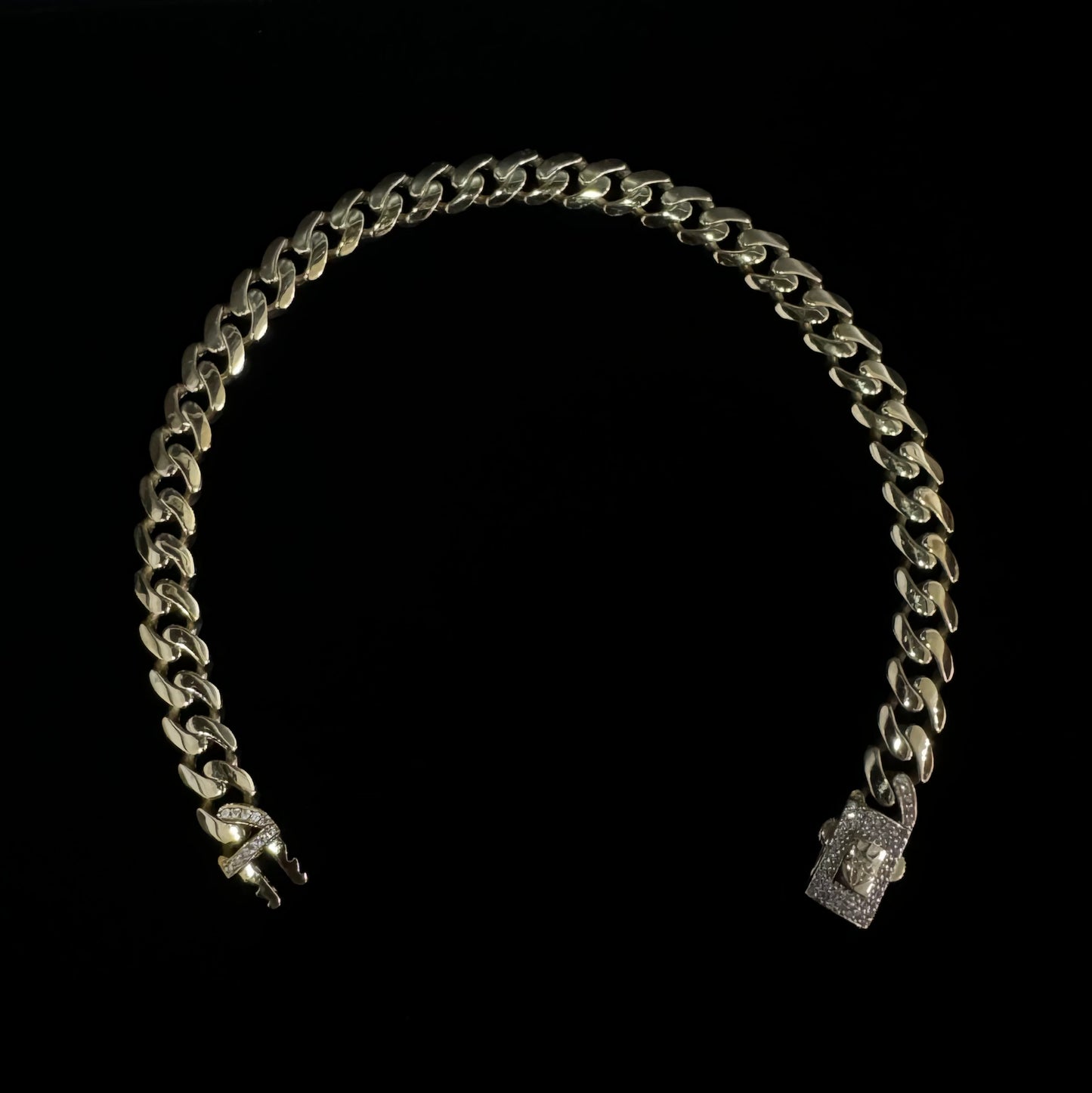 14K Gold Semi-Solid Monaco Style Ankle Bracelet
