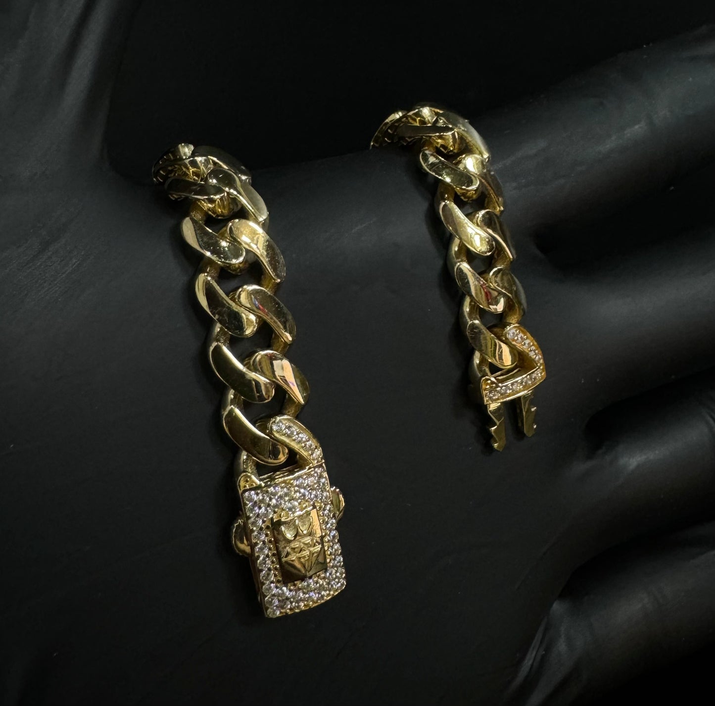 14K Gold Semi-Solid Monaco Style Ankle Bracelet
